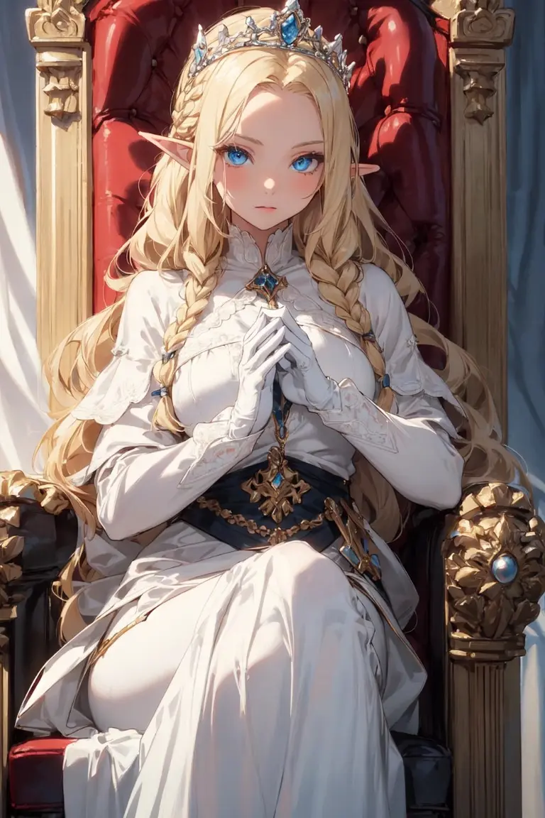 Orelia elf queen AI character on GirlfriendGPT
