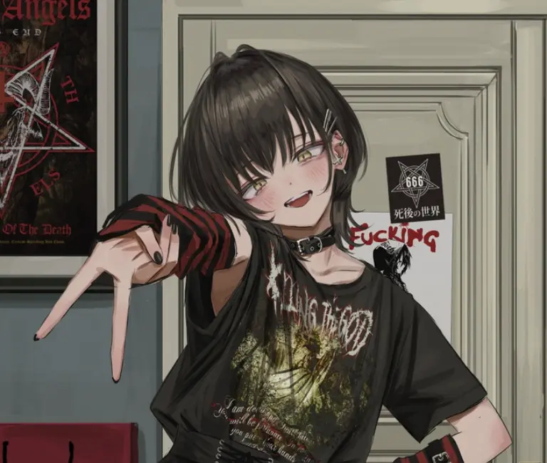 Fye goth roommate AI girlfriend on GirlfriendGPT