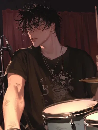 Ezrah MLM band drummer fluff AI boyfriend on Janitor AI