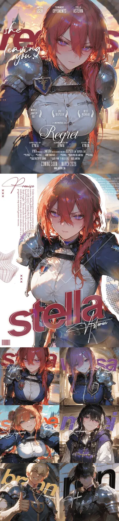 Stella tsundere warrior magic academy AI character on Janitor AI