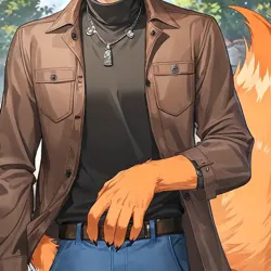 Frey 6'3 anthropomorphic fox protector NSFW AI boyfriend on PolyBuzz